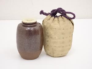 鉄釉肩衝茶入（仕覆付）　□z